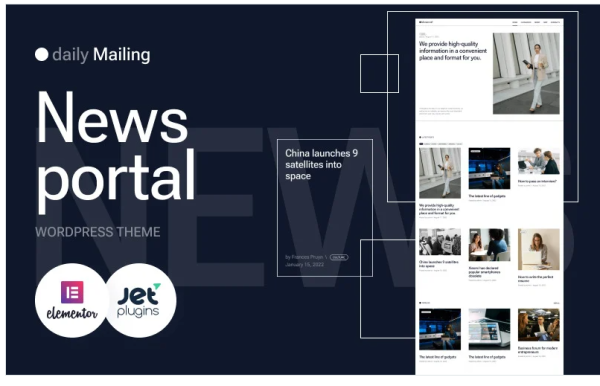 Daily Mailing - News Portal, TV Channel WordPress Theme - Image 1