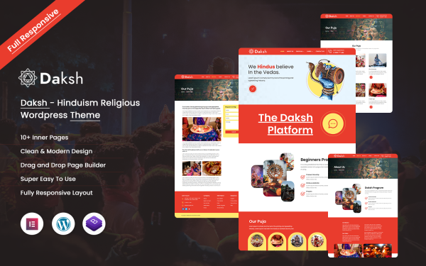 Daksh - Hinduism Religious Wordpress Theme - Image 1