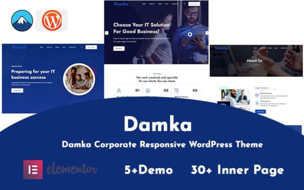 Damka Corporate Responsive WordPress Theme - Image 1