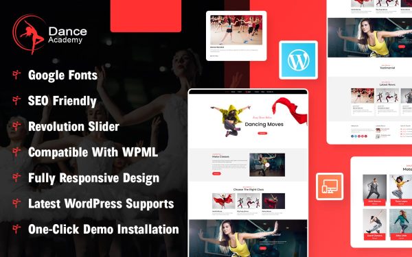 Dance Academy WordPress Theme - Image 1