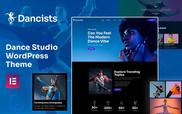 Dancists - Dancing Academy and Dancing Studio WordPress Theme - Image 1
