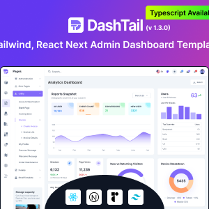 DashTail - Tailwind, React Next Admin Dashboard Template with shadcn-ui