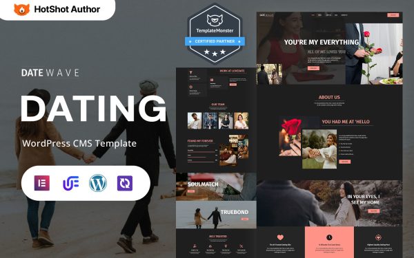 Date Wave - Dating Platform And Matchmaking WordPress Elementor Theme - Image 1