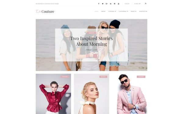 De Couture - Fancy Fashion & Beauty Blog WordPress Theme - Image 1