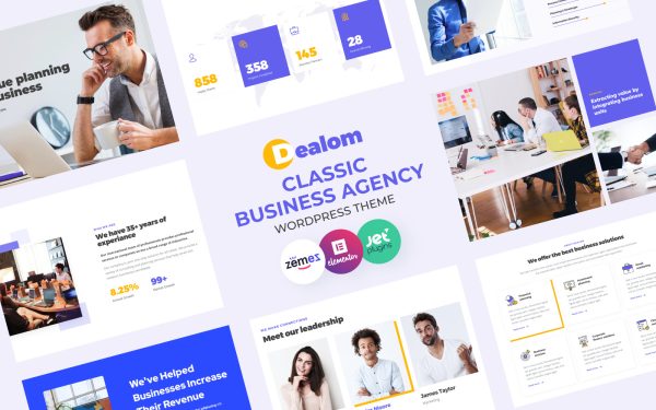 Dealom - Classic Business Agency WordPress Elementor Theme - Image 1