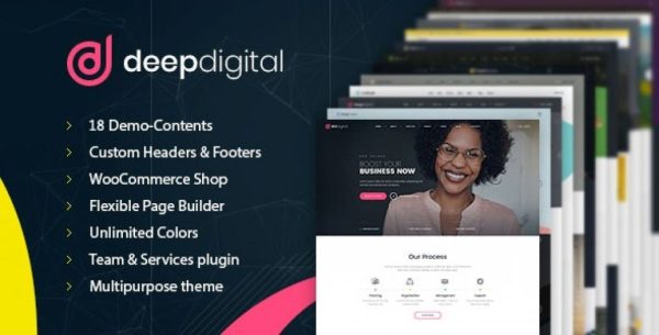 DeepDigital – Web Design Agency WordPress Theme - Image 1