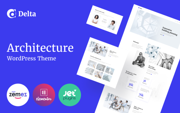 Delta - Architecture Minimal WordPress Elementor Theme - Image 1
