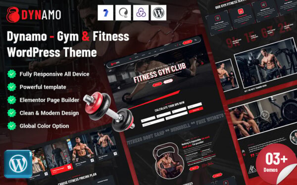Denamo - Gym & Fitness WordPress Theme - Image 1