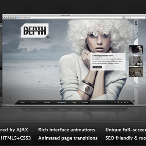 Depth HTML – Full-Screen AJAX Portfolio