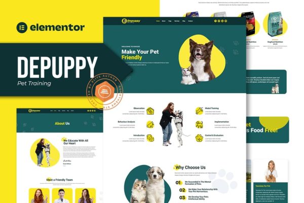 Depuppy - Pet Training Elementor Template Kit - Image 1