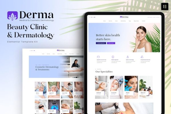 Derma - Beauty Clinic & Dermatology Elementor Template Kit - Image 1