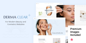 Derma clear beauty cosmetics skincare theme gplpixel.png