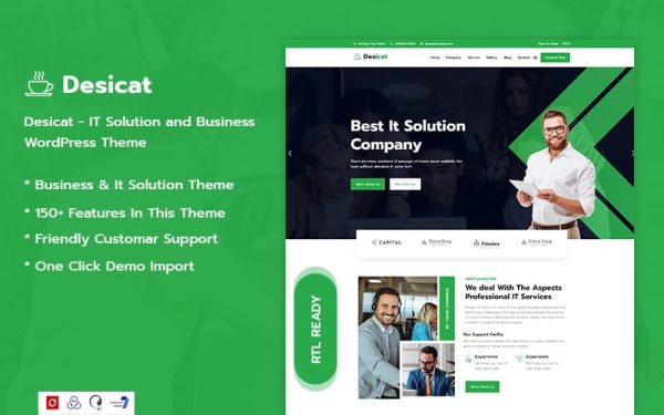 Desicat - IT Solution And Business Services WordPress Theme - Image 1