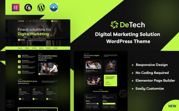 Detech - Digital Marketing WordPress Theme - Image 1
