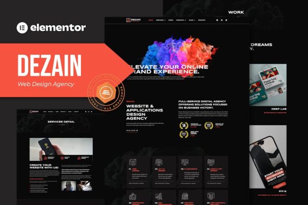 Dezain - Web Design Agency Elementor Pro Template Kit - Image 1