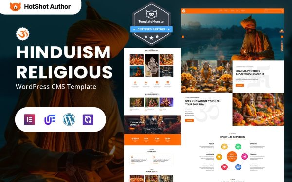 Dharma - Hinduism And Religious Worship WordPress Elementor Theme - Image 1