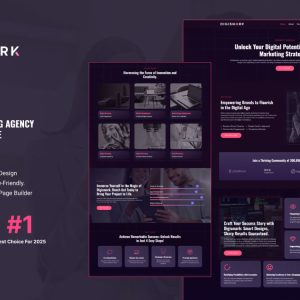 Digismark - Dark Digital Marketing Agency Elementor Wordpress Theme