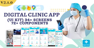 Digital clinic flutter app ui kit codermarket.png