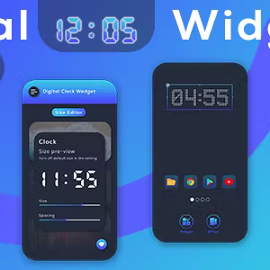 Digital Clock Widget - Seven Time - Resizable Clock - DIGI Clock Widget - Widget Clock Android App