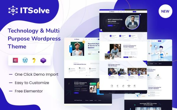 Digital Marketing and IT Solution Service WordPress Theme - Image 1