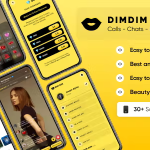 Dimdim : Chat, Video Call and Live Streaming app Template Android : UI Kit