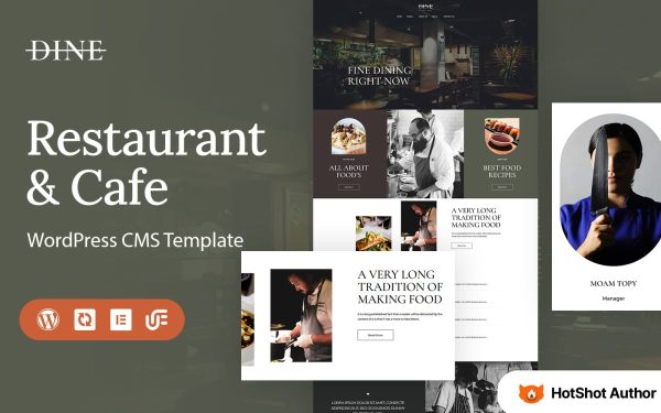 Dine - Restaurant And Cafe WordPress Elementor Theme - Image 1