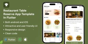Dinetable app ui template restaurant table reservation app in flutter .jpeg