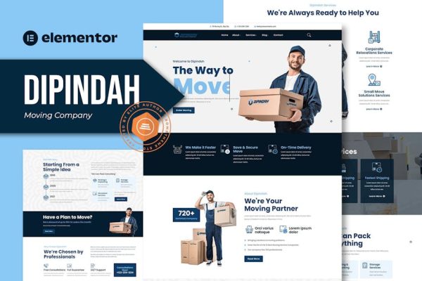 Dipindah - Moving Company Elementor Template Kit - Image 1