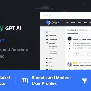 Discy - Social Questions and Answers WordPress Theme