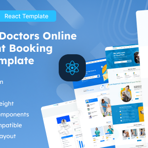 Doccure - React + Html Clinics and Doctors Online Appointment Booking React Template