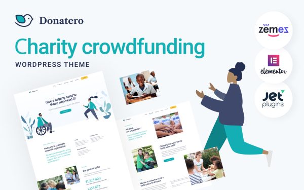 Donatero - Charity Crowdfunding WordPress Theme - Image 1