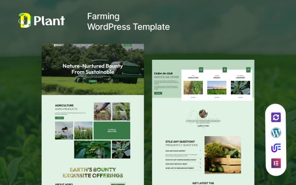 Dplant - Agriculture Farming WordPress Elementor Theme - Image 1
