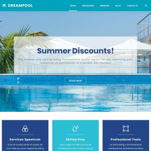 Dream Pool - Pool Cleaning & Pool Repair WordPress Theme