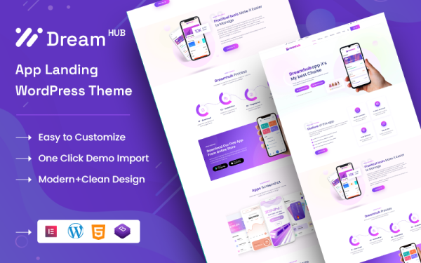 DreamHub - App & Software WordPress Theme - Image 1