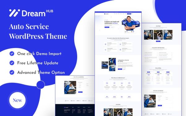 DreamHub Auto Service WordPress Theme - Image 1