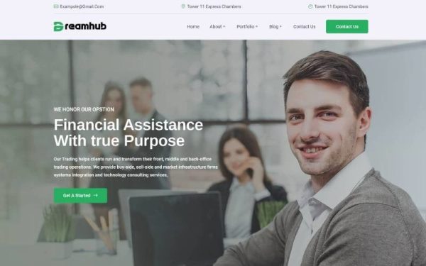 DreamHub – Financial and Digital Agency WordPress Theme - Image 1