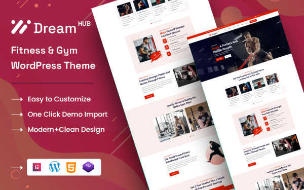 DreamHub Fitness & Gym WordPress Theme - Image 1