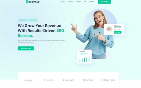DreamHub SEO Agency WordPress Theme - Image 1