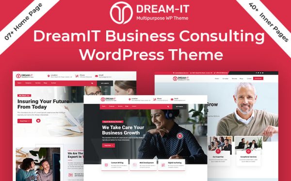 DreamIT - Consulting Service WordPress Theme - Image 1