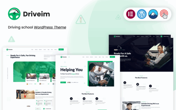 Driveim - An Exclusive Driving Training WordPress Theme for Driving Schools - Image 1