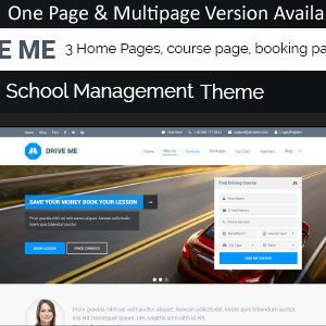 Driveme - Driving Class | School HTML Template With RTL