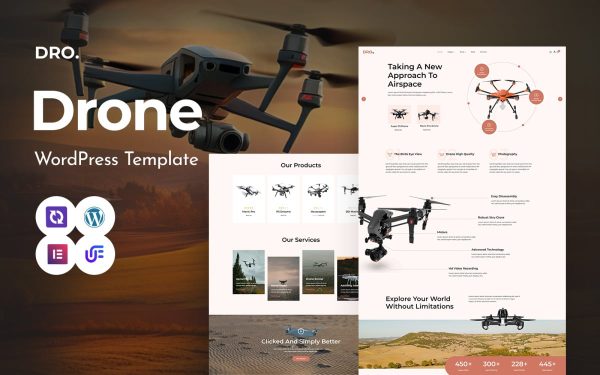 Dron - Drone Startup And Copter Multipurpose WordPress Elementor Theme - Image 1