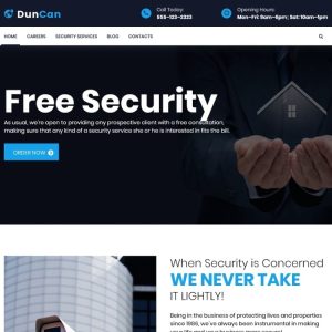 DunCan - Security Systems & Bodyguard Services WordPress Theme