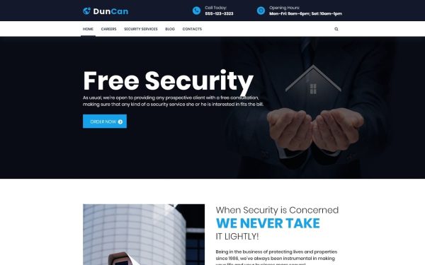 DunCan - Security Systems & Bodyguard Services WordPress Theme - Image 1