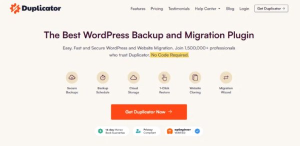 Duplicator Pro - WordPress Site Migration & BackUp - Image 1