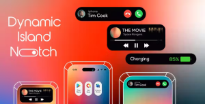 Dynamic island notch dynamic notch notify island ios 16 notch pro .png