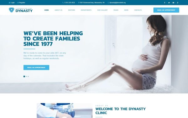 Dynasty - Reproduction Clinic Responsive WordPress Theme - Image 1