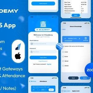 E-Academy - Online Classes / Institute / Tuition And Course Management (iOS App + Admin Panel)
