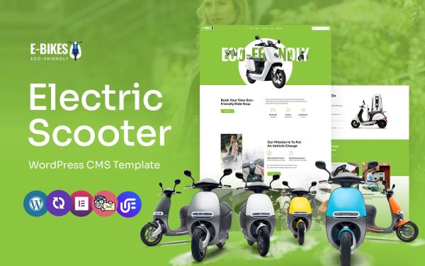 E-Bike - Electric Vehicle And Charging Station Multipurpose WordPress Elementor Theme - Image 1