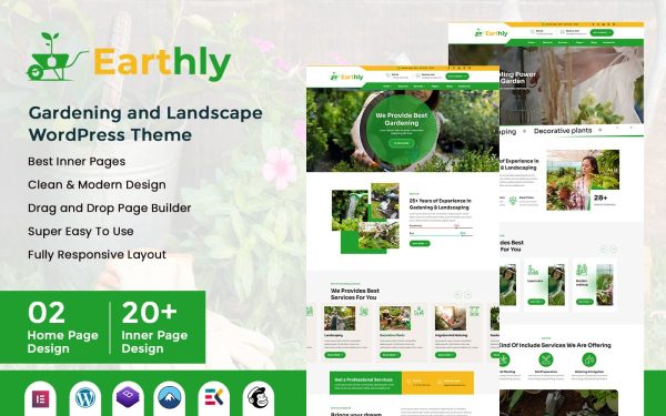 Earthly - Gardening and Landscape WordPress Theme - Image 1